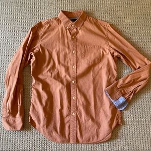 Banana Republic Orange Soft Wash Slim Fit Shirt